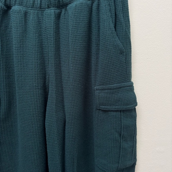 Aerie Textured Knit Sweatpants in Dark Green - Picture 3 of 6